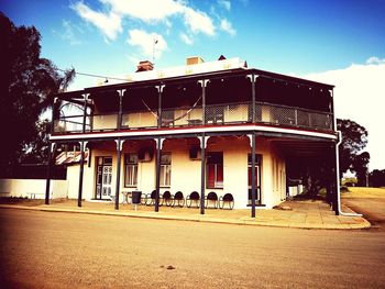 View of building against cloudy sky