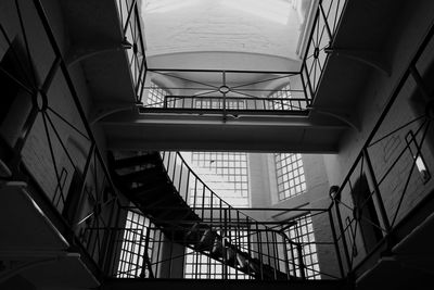 Low angle view of staircase in building