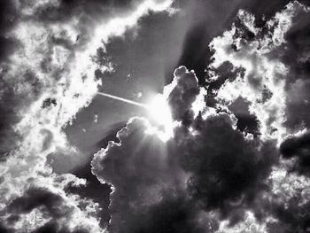 Low angle view of cloudy sky