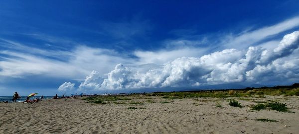 Panoramic view of beach against sky