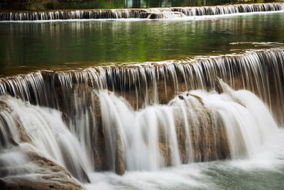 Scenic view of waterfall