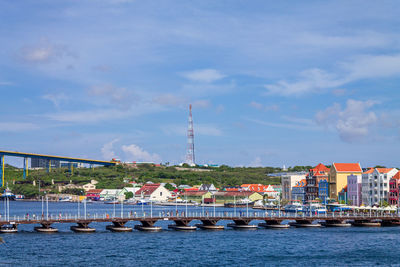 Emma queen bridge in the city of willemstad