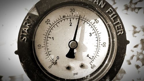 Close-up of old clock