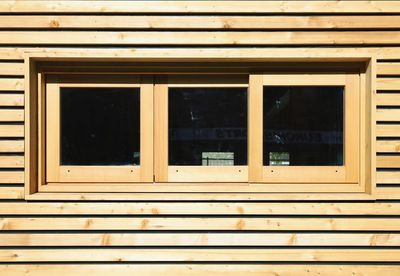 Low angle view of window on building