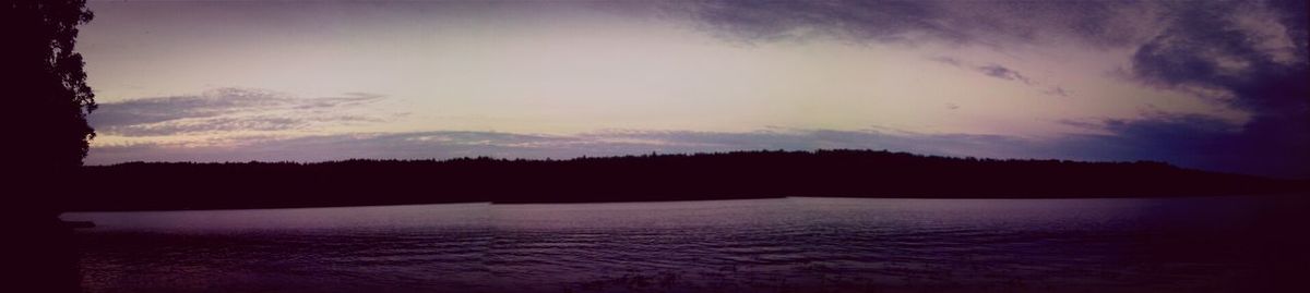 Scenic view of calm lake against sky