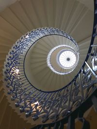 Low angle view of spiral staircase