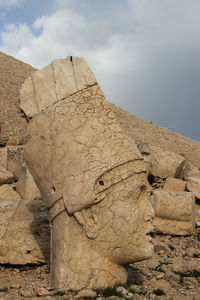 Stone sculpture against sky