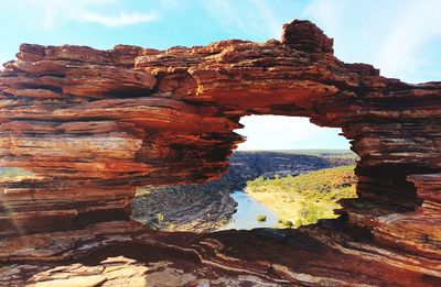 View of rock formations