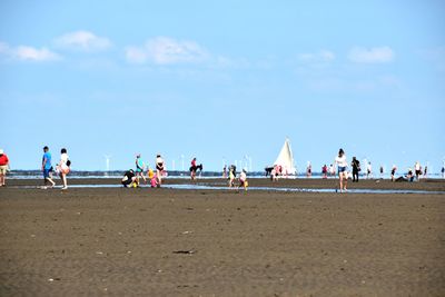 Group of people on beach