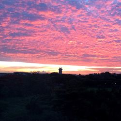 Dramatic sky over landscape