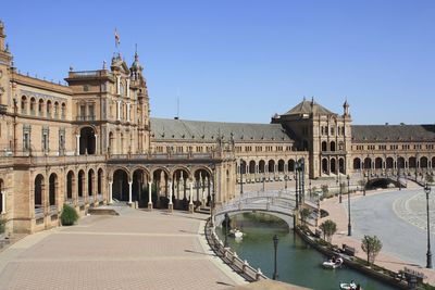Built structure against clear blue sky