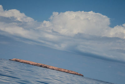 Low angle view of sea against sky