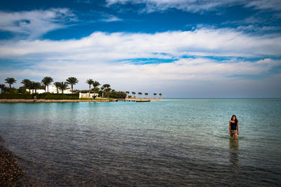 Scenic view of sea against sky