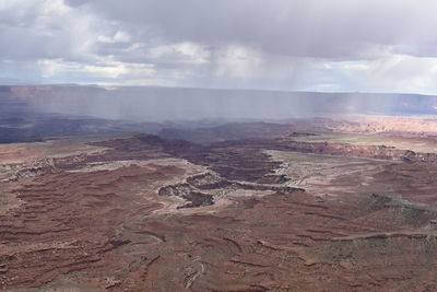 Scenic view of dramatic landscape against sky