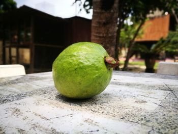 Close-up of apple on table