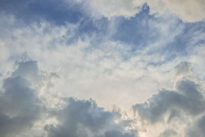 Low angle view of clouds in sky