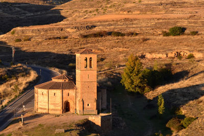 High angle view of a building