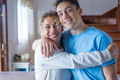 Portrait of happy mother and daughter