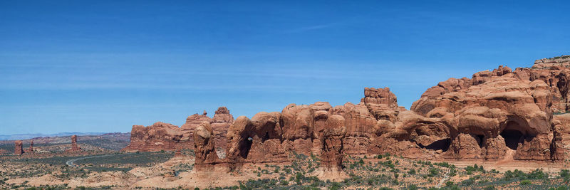 Low angle view of rock formation