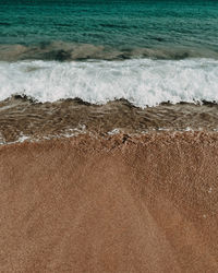 High angle view of beach