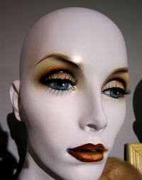 Close-up portrait of mannequin