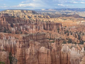 Aerial view of rock formations