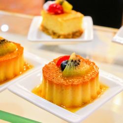 Close-up of cake in plate on table