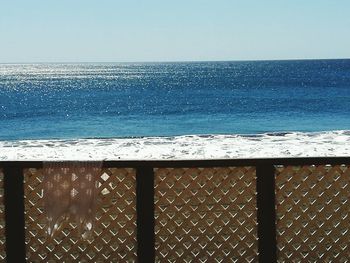 Close-up of sea against sky