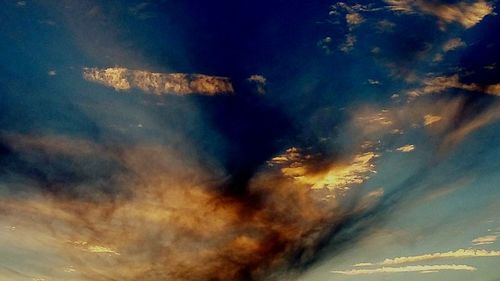 Aerial view of sky at night