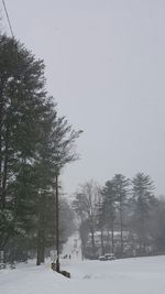 Scenic view of snow covered landscape