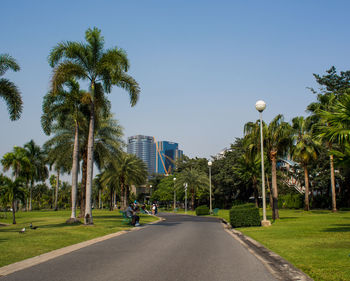 View of park with trees in background