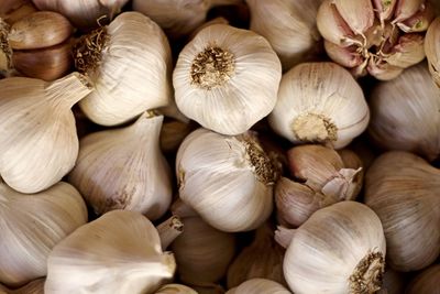 Full frame shot of onions for sale