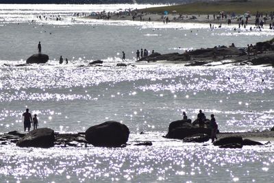 Group of people on beach