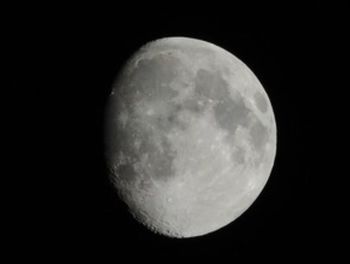 Low angle view of moon in sky