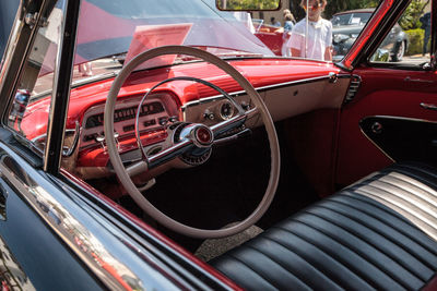 Close-up of vintage car