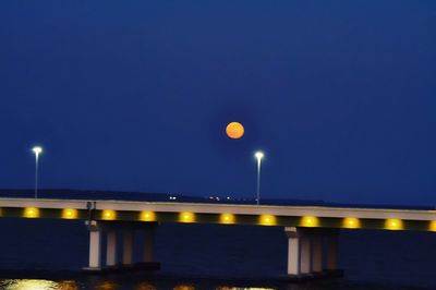 View of illuminated street light at night