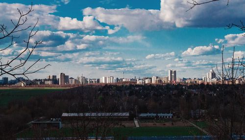 Clouds over city