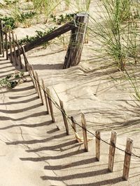 Close-up of wooden boardwalk