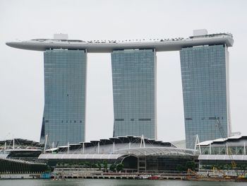 Modern building against clear sky