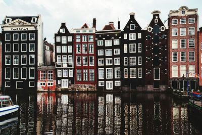 Reflection of buildings in water