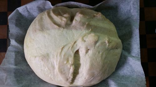 Close-up of pumpkin on hand