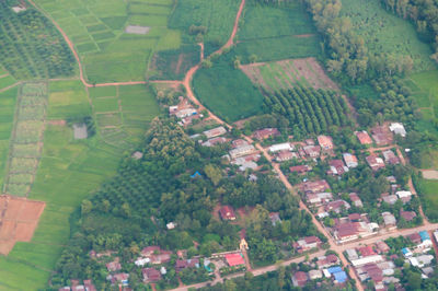 Aerial view of a town