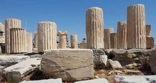 Panoramic view of castle against clear sky