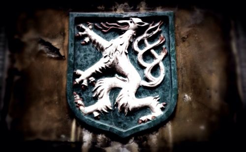 Close-up of carving on wall