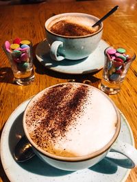 Close-up of coffee on table