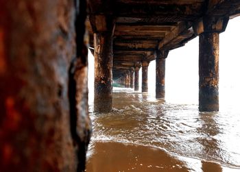 View of pier with sea in background
