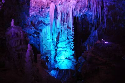 Close-up of rock formation in cave