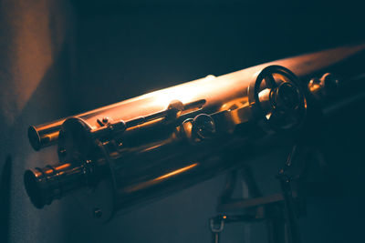 Close-up of telescope