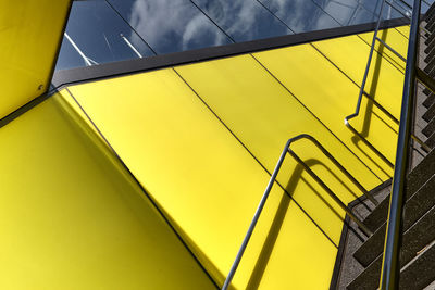 Low angle view of yellow staircase