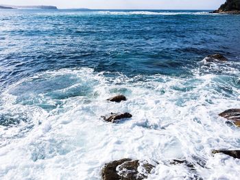 Scenic view of sea during winter